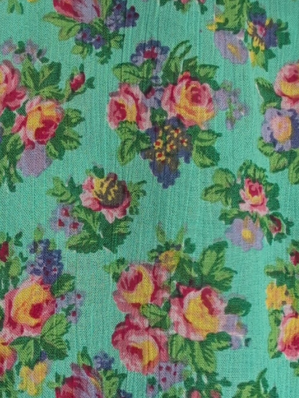 NWT April Cornell Mint Floral Dress with Multicolor Blooms - Picture 9 of 11